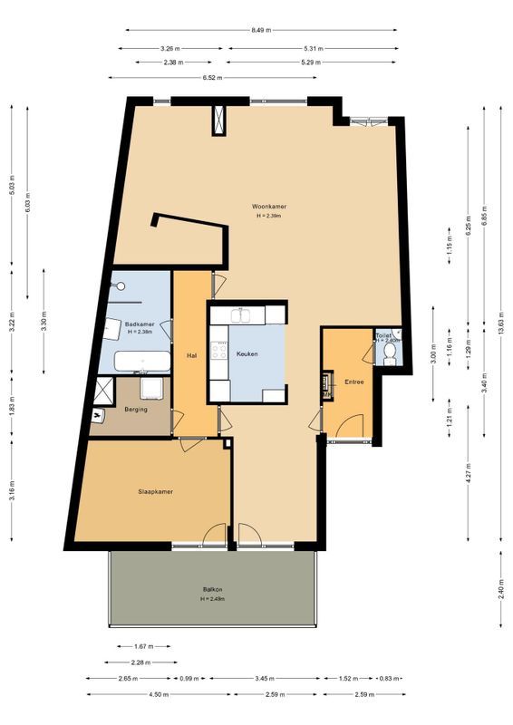Concordiastraat 23 - B2 Floorplan Blur 0