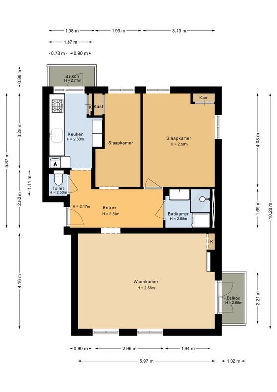 Graaf Hendrik III laan 139 - B Floorplan Blur 0
