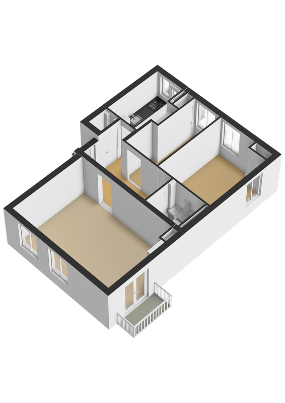 Graaf Hendrik III laan 139 - B Floorplan Blur 3