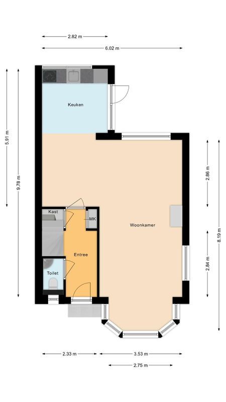 Kardinaal de Jongstraat 31 Floorplan Blur 1