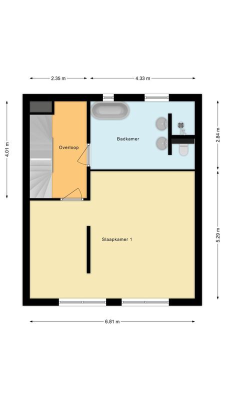 Jo van Ammersstraat 1 - D Floorplan Blur 1
