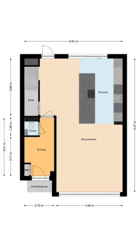 Jo van Ammersstraat 1 - D Floorplan Blur 0