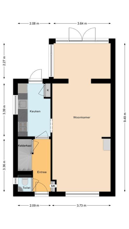 Spoorstraat 27 Floorplan Blur 0