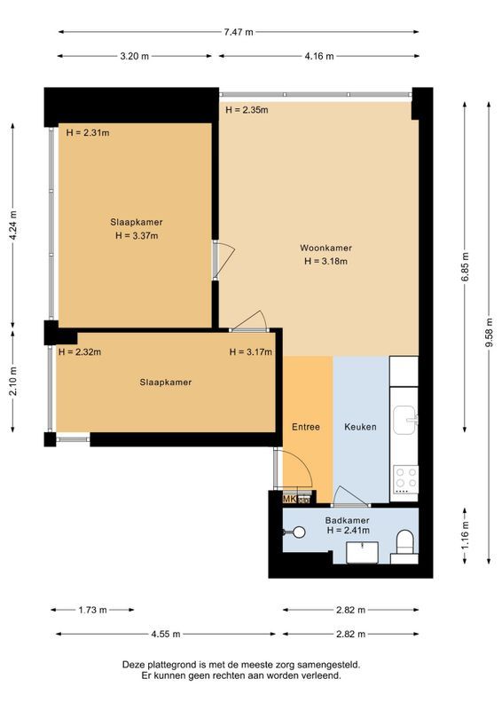 Mgr. Nolensplein 20 - A1 Floorplan Blur 0