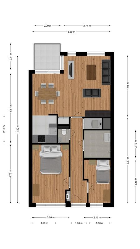 Langestraat 4 - 05 Floorplan Blur 0