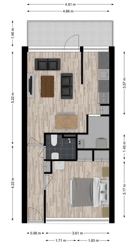 Thomas van Aquinostraat 19 Floorplan Blur 0