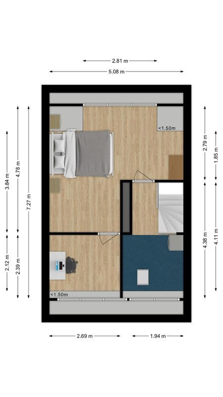 Manderveenstraat 43 Floorplan Blur 3
