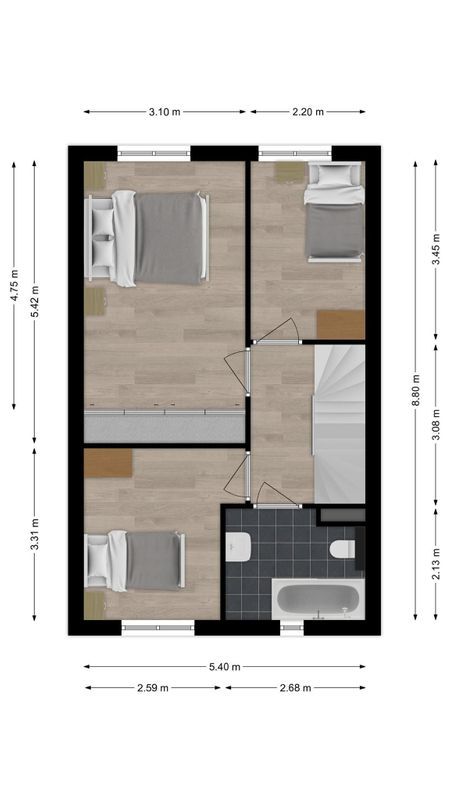 Beethovenlaan 192 - a Floorplan Blur 1