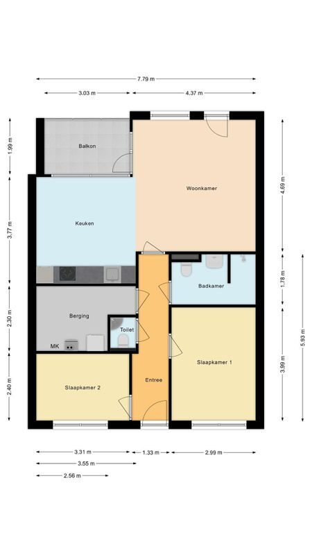Lange Wagenstraat 4 - C Floorplan Blur 0