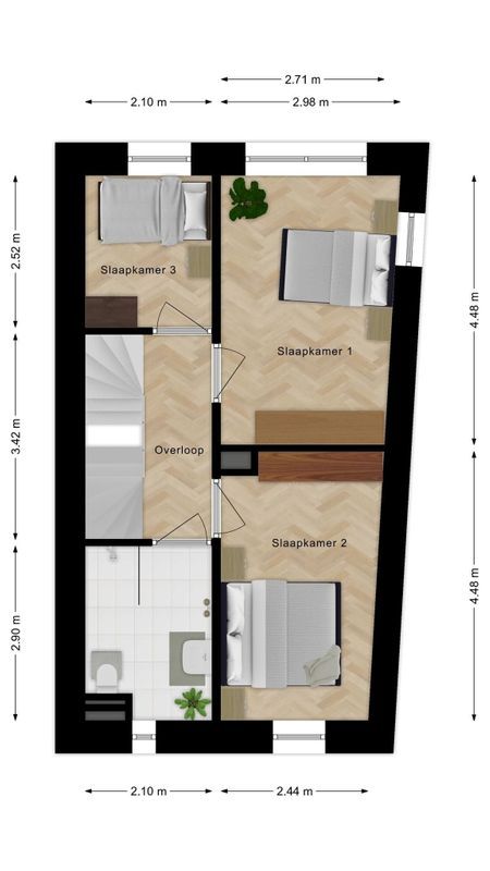 Hoekwoning (Bouwnr. 1) Floorplan Blur 1