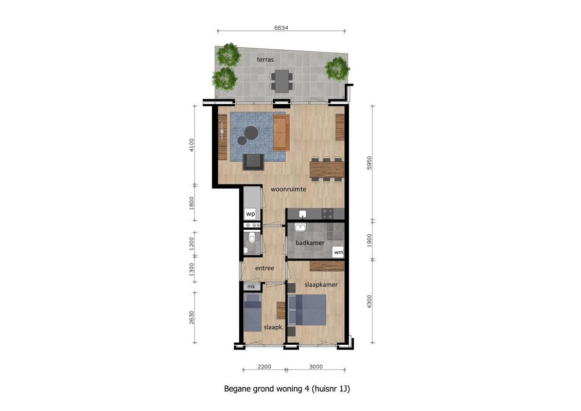 Type L (Bouwnr. BNR 4) Floorplan Blur 0