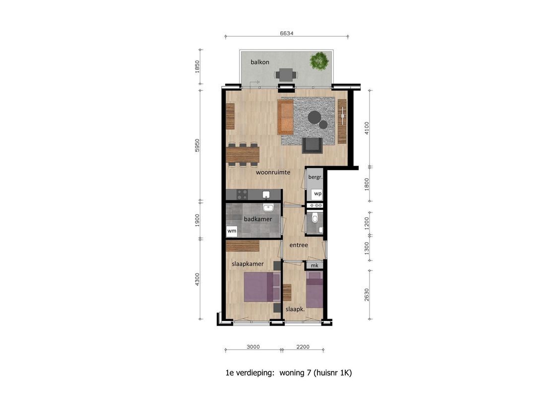 Type L (Bouwnr. BNR 7) Floorplan Blur 0