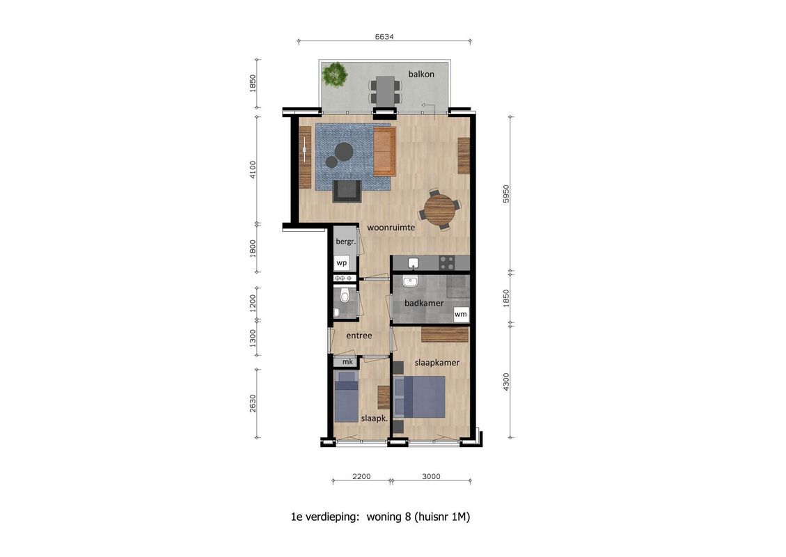 Type L (Bouwnr. BNR 8) Floorplan Blur 0
