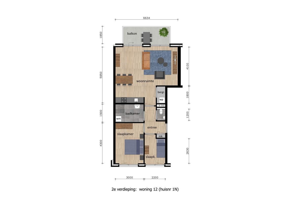 Type L (Bouwnr. BNR 12) Floorplan Blur 0