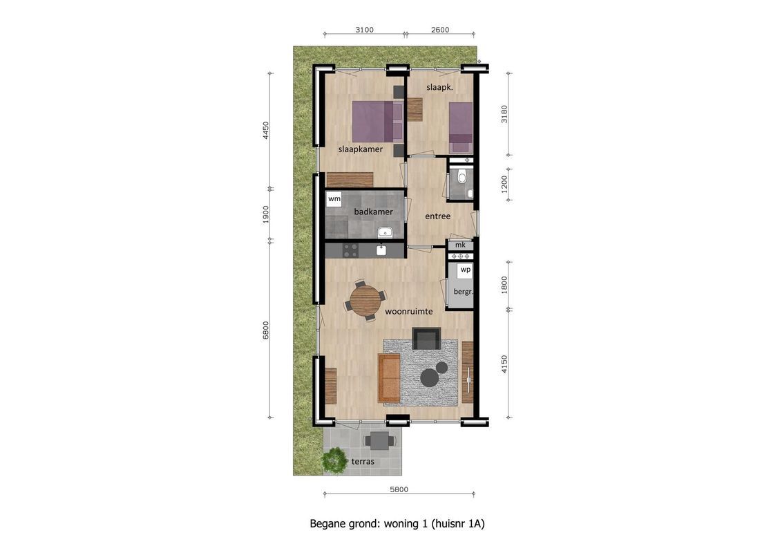 Type XL (Bouwnr. BNR 1) Floorplan Blur 0