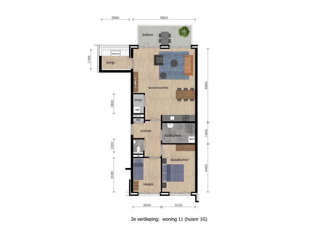 Type XL (Bouwnr. BNR 11) Floorplan Blur 0