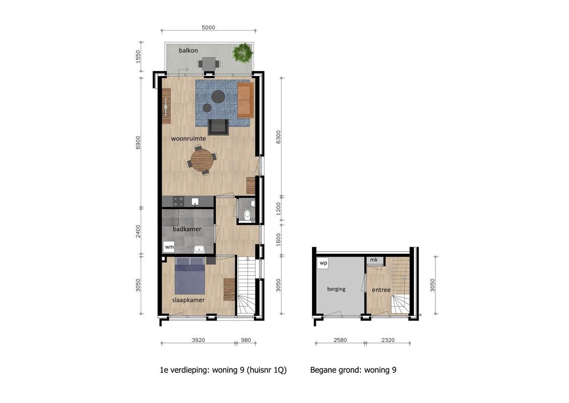 Type XL (Bouwnr. BNR 9) Floorplan Blur 0