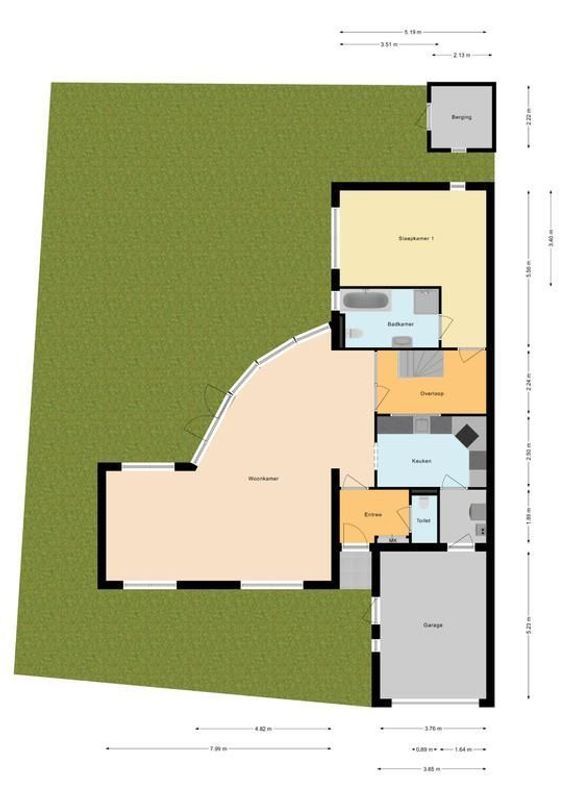 Markiezinnestraat 8 Floorplan Blur 3