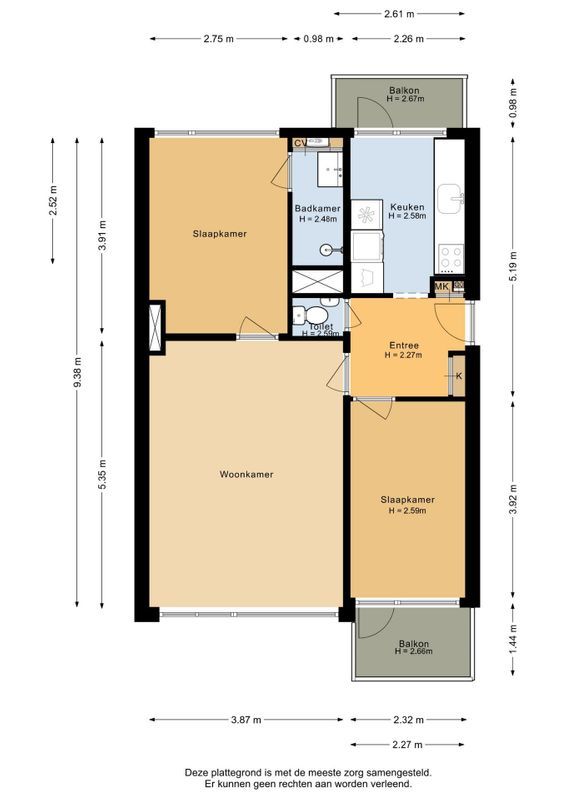 Lachappellestraat 45 - B Floorplan Blur 0