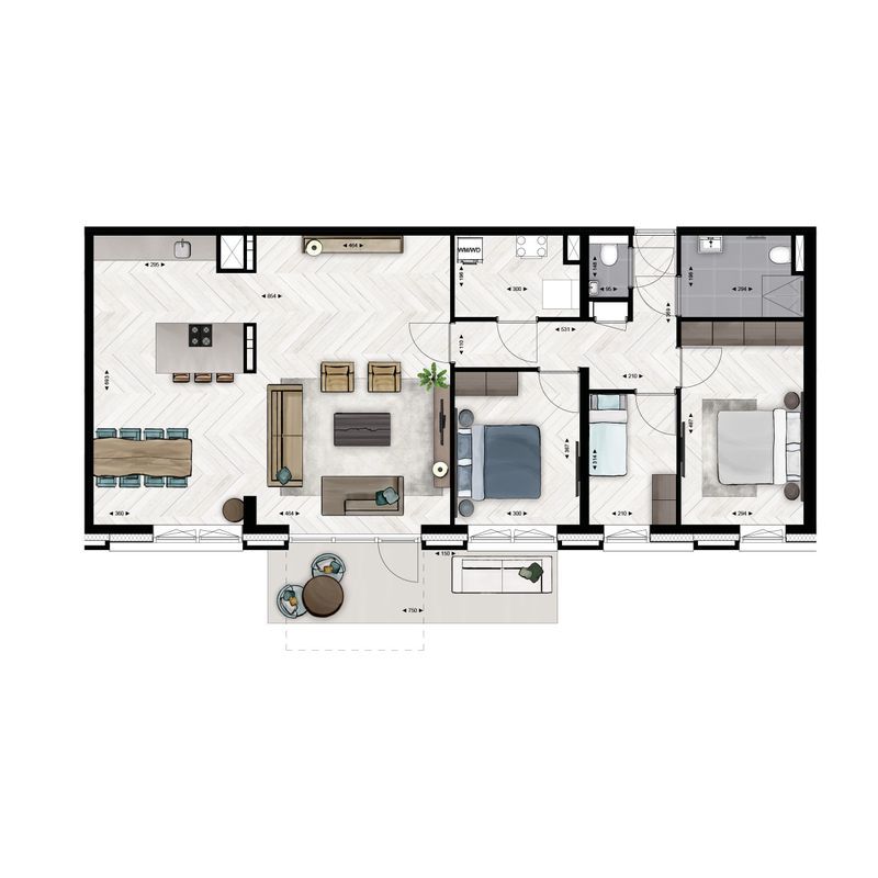 Type B6 (Bouwnr. B.0.06) Floorplan Blur 0