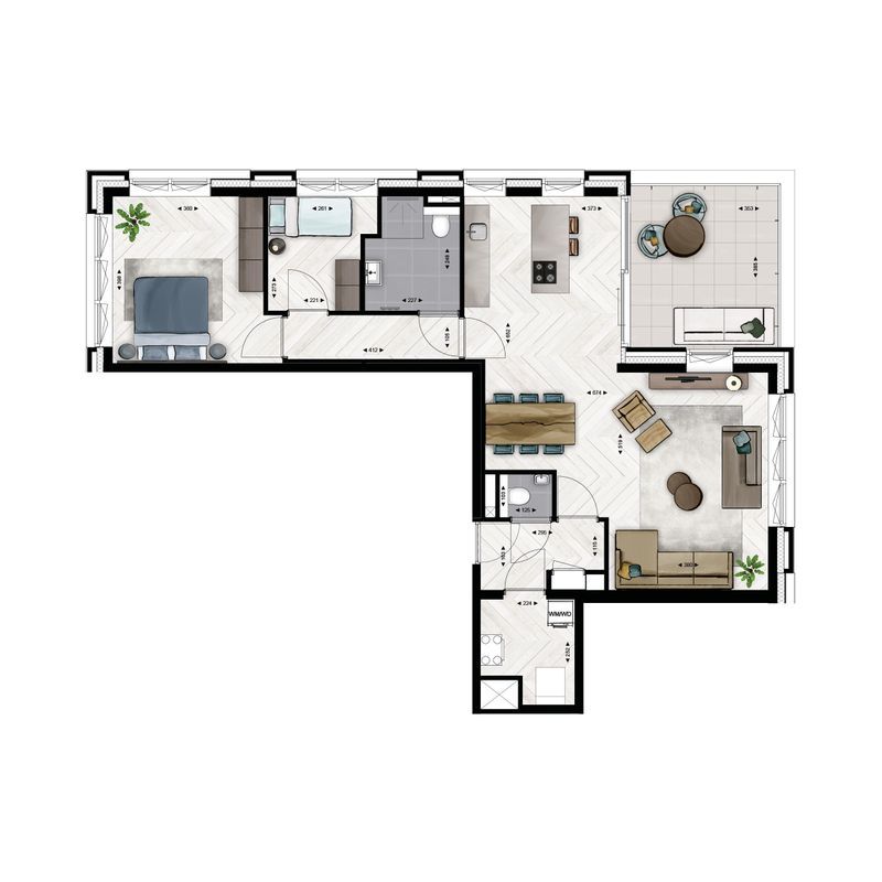Type B15 (Bouwnr. B.3.01) Floorplan Blur 0