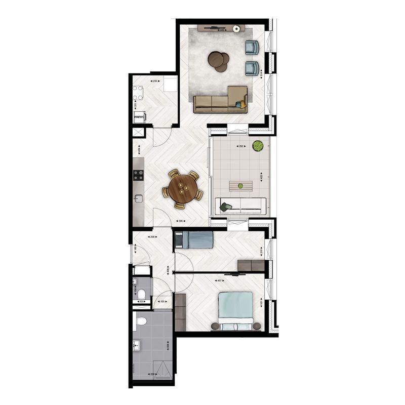 Type B16 (Bouwnr. B.3.02) Floorplan Blur 0