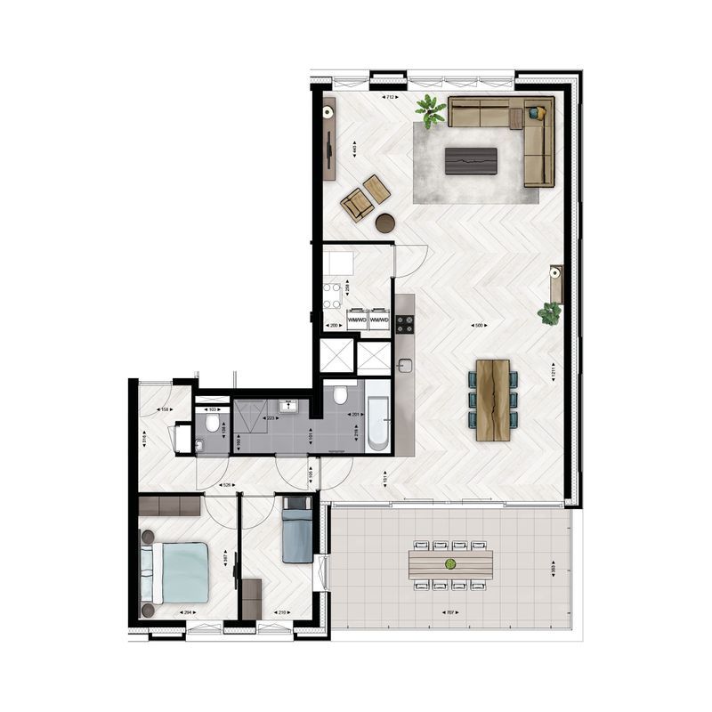Type B18 (Bouwnr. B.3.04) Floorplan Blur 0