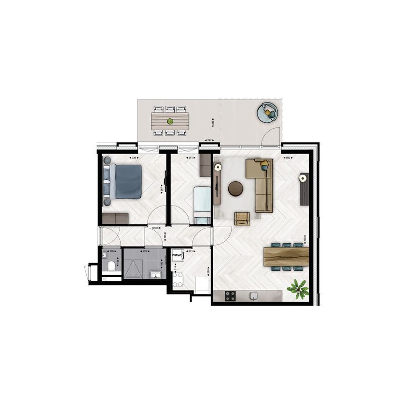 Type B4 (Bouwnr. B.0.04) Floorplan Blur 0