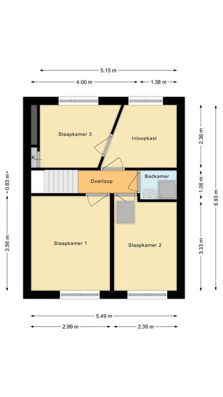 Burgemeester van Poppelstraat 107 Floorplan Blur 1