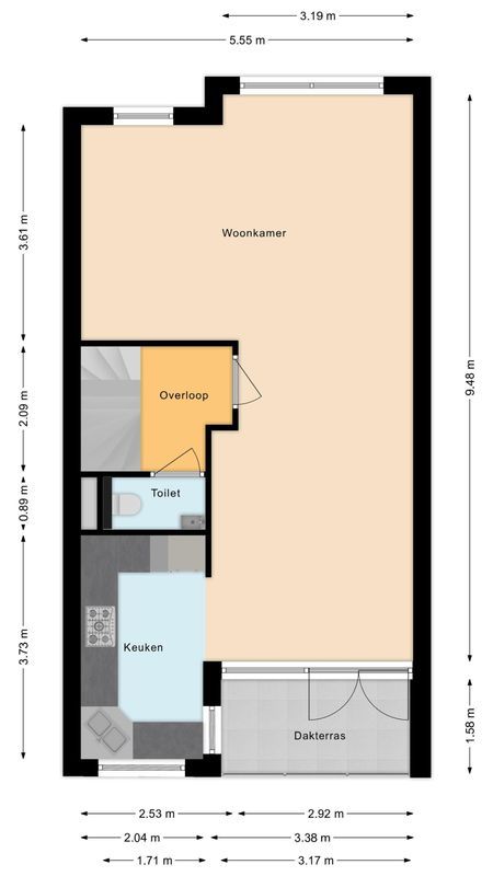 Marga Klompélaan 123 Floorplan Blur 1