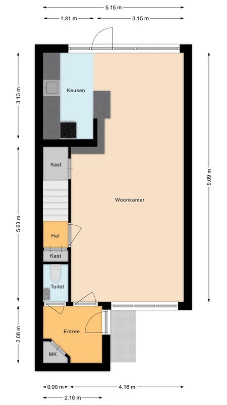 van Heinsbergstraat 37 Floorplan Blur 1