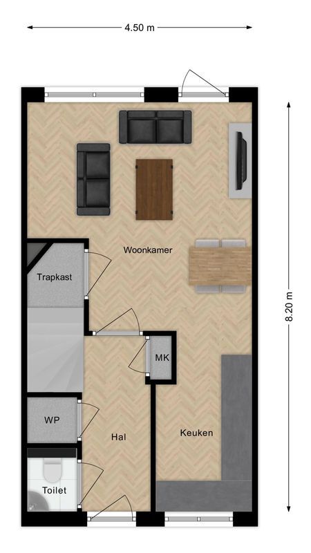 Type eindwoning (Bouwnr. 4) Floorplan Blur 0