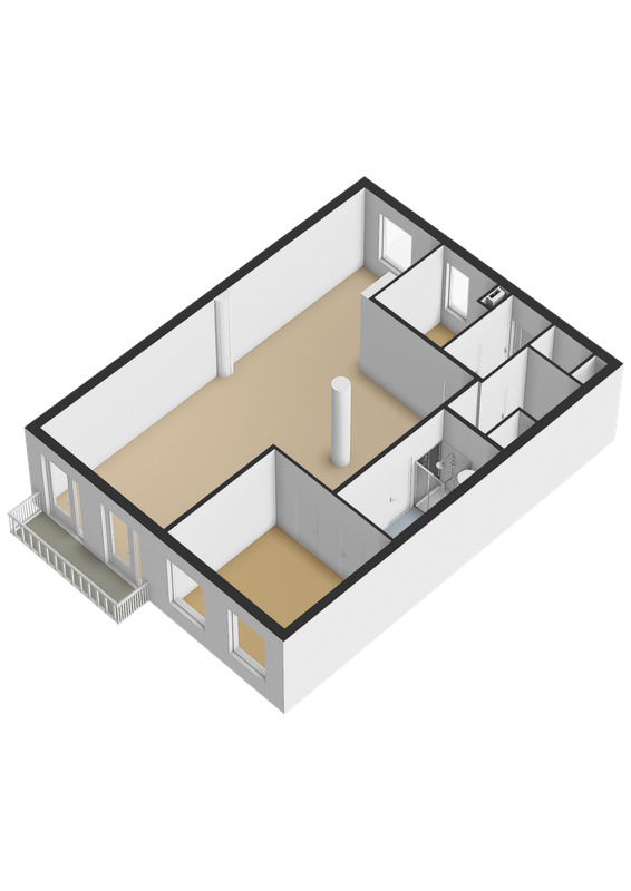 Oude Vest 6 - B5 Floorplan Blur 1