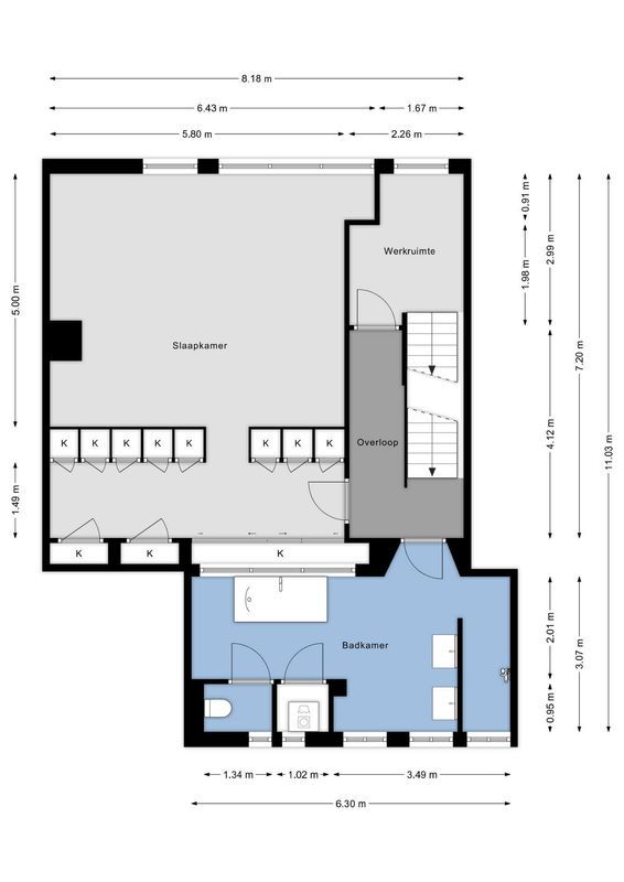 Overakkerstraat 204 Floorplan Blur 3