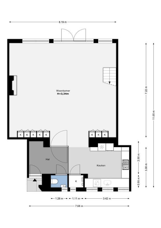 Overakkerstraat 204 Floorplan Blur 1