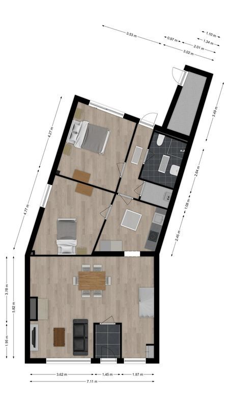 Leharstraat 105 Floorplan Blur 1