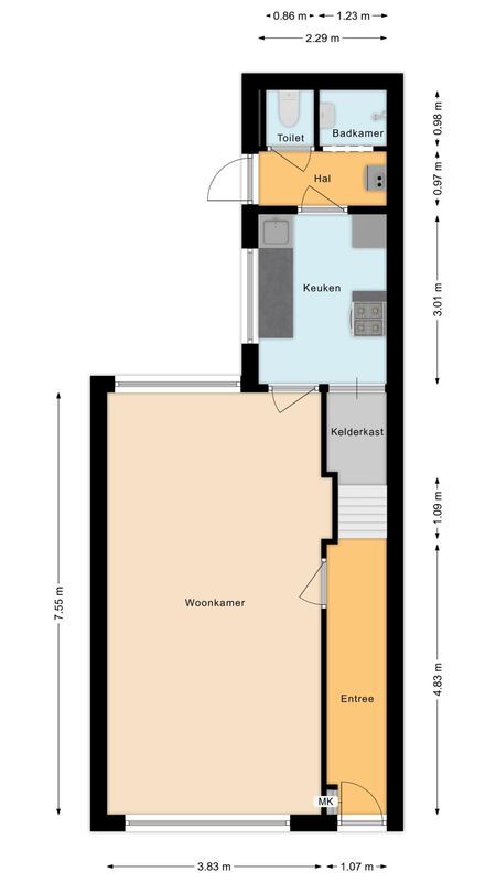 Gestelsestraat 170 - B Floorplan Blur 0