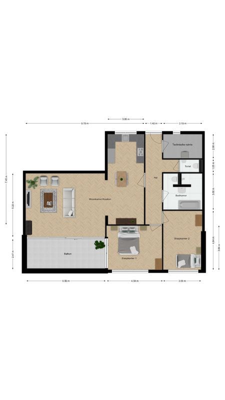 Bouwnummer (Bouwnr. 1) Floorplan Blur 0