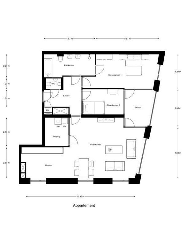 Piusplein 28 - 02 Floorplan Blur 0
