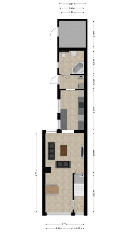 Dorpsstraat 34 Floorplan Blur 0
