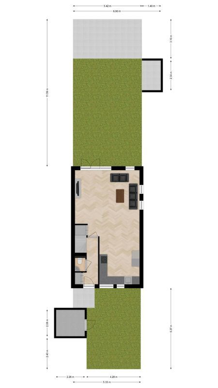 Damwoudestraat 1 Floorplan Blur 2