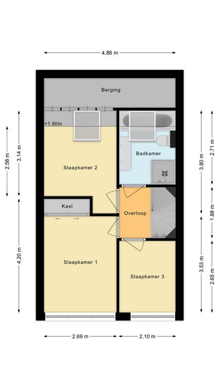 van Heinsbergstraat 63 Floorplan Blur 1