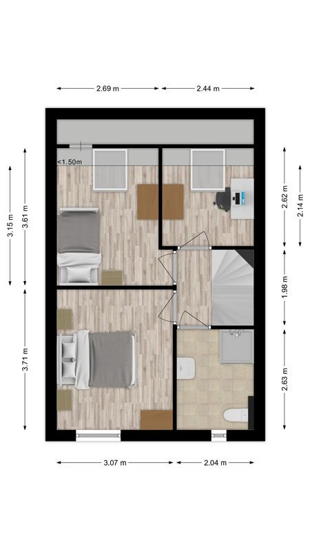 Roodeschoolstraat 105 Floorplan Blur 1