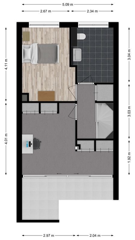 Randwijkstraat 61 Floorplan Blur 3