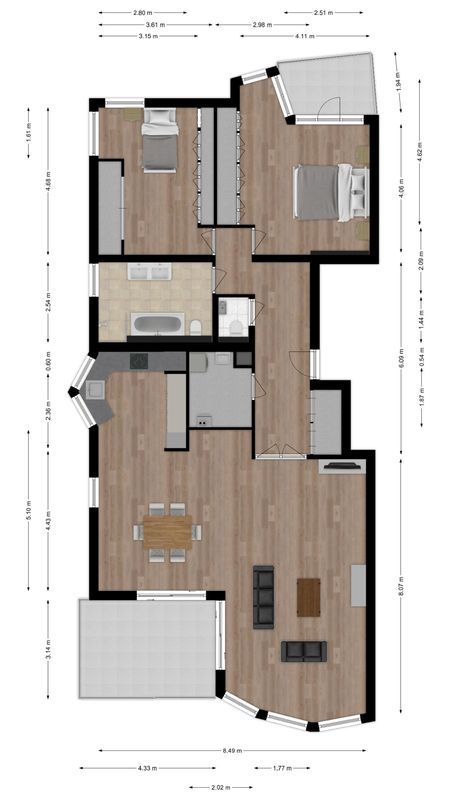Tilburgseweg 193 - 09 Floorplan Blur 0
