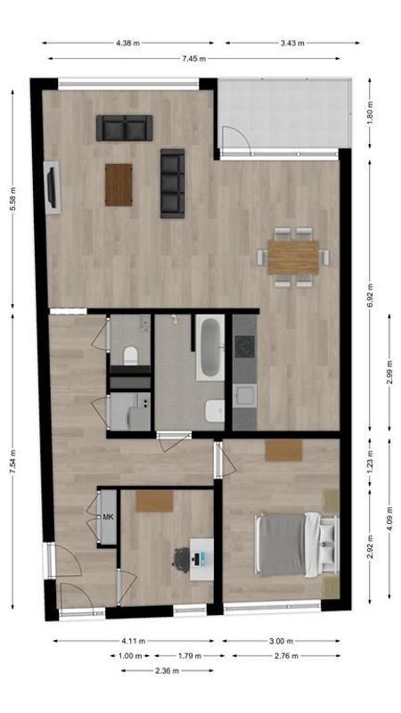 Boksdoornerf 98 Floorplan Blur 0