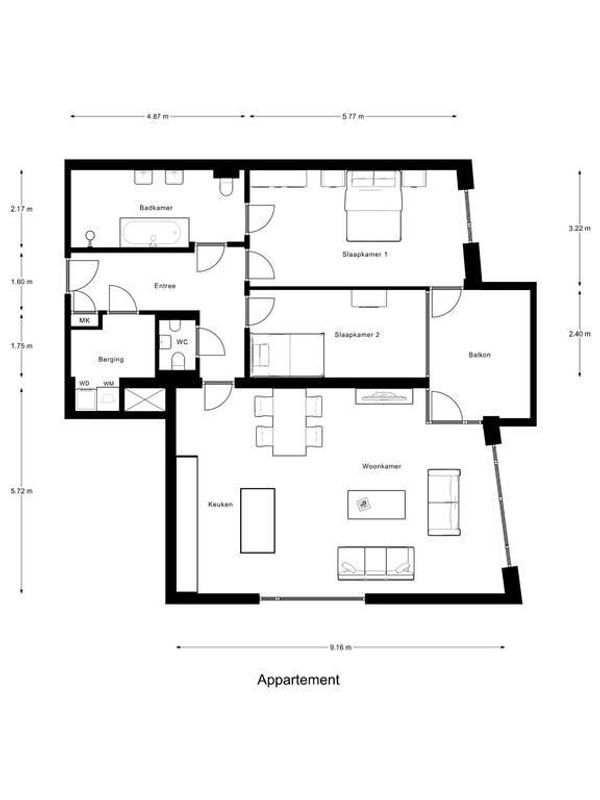 Piusplein 28 - 25 Floorplan Blur 2