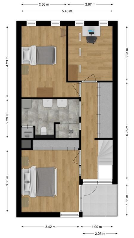 Mr. J.H. de Pontplein 27 Floorplan Blur 1
