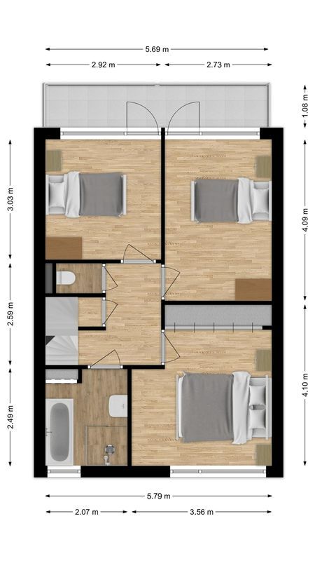 Perosistraat 34 Floorplan Blur 1