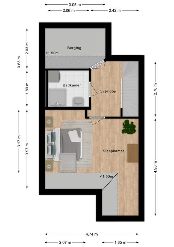Wilhelminastraat 8 - s Floorplan Blur 1